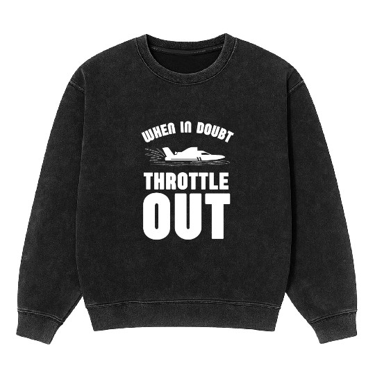 Drag Boat Racing And Speedboat Racing Mineral Wash Sweatshirts