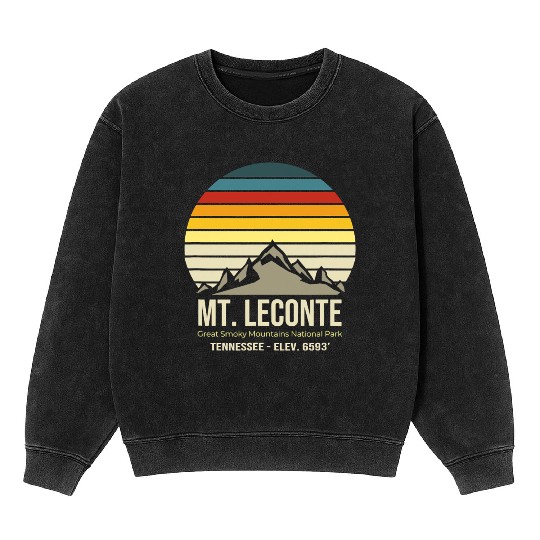 Mt LeConte Great Smoky Mountains Vintage Tennessee Mineral Wash Sweatshirts