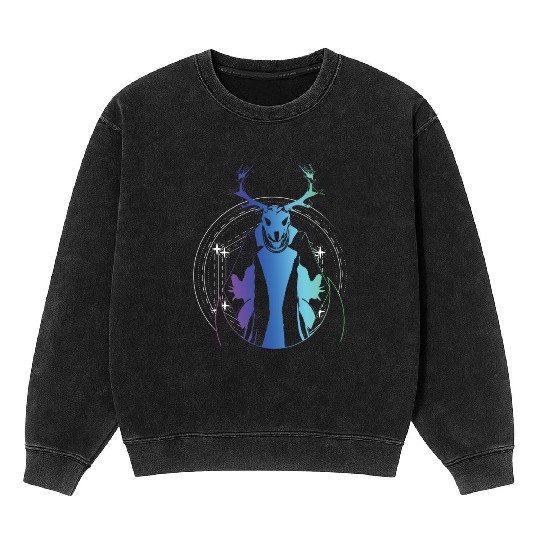 Wendigo Folk Creature Forest Devil Cryptid Mineral Wash Sweatshirts