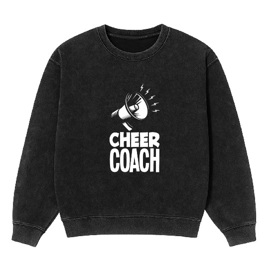 Cheer Coach Cheerleading Coach Cheerleader Coach Mineral Wash Sweatshirts