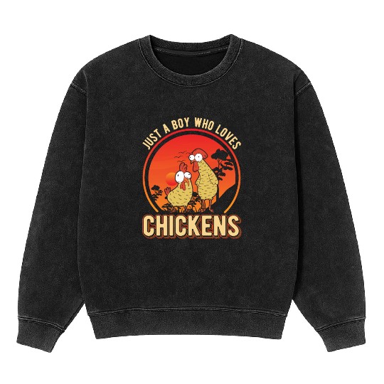 Chickens Young Chicks Chicken Coop Mineral Wash Sweatshirts