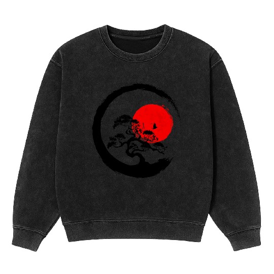 JAPANESE BONSAI TREE Mineral Wash Sweatshirts