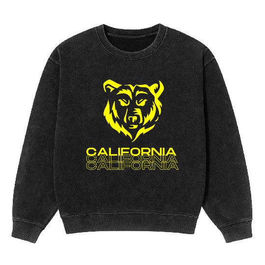California bear Mineral Wash Sweatshirts