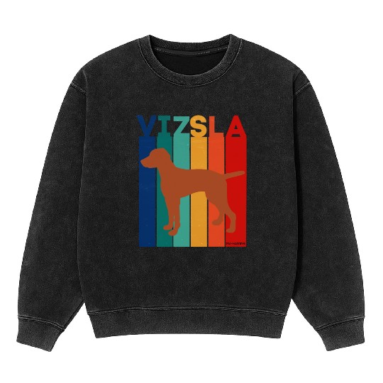 Vizsla Rainbow Square Mineral Wash Sweatshirts