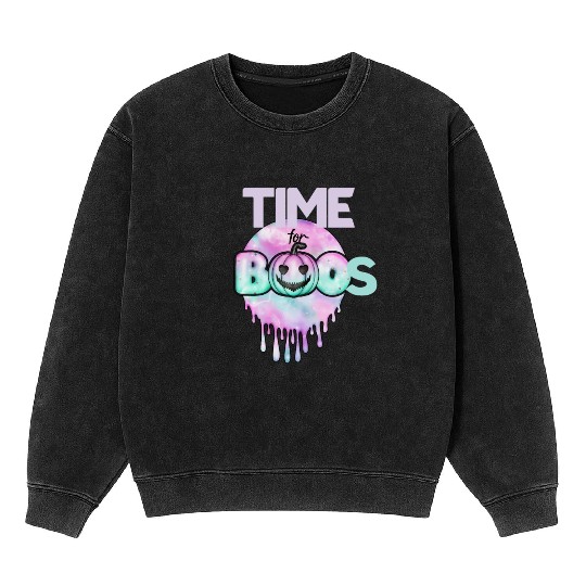 Halloween Time for Boos Pumpkin Pink Mineral Wash Sweatshirts