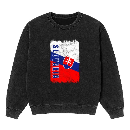 Slovakia vintage flag Mineral Wash Sweatshirts