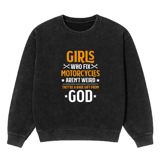 Motorcycle Mechanic Motorbike Mechanic Mineral Wash Sweatshirts