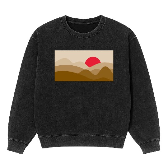 Minimalist Sun Copper Brown Mineral Wash Sweatshirts