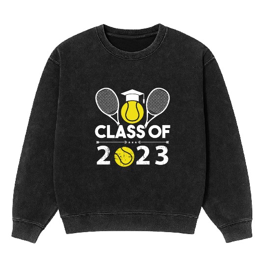 Graduation Class of 2023 Tennis Senior year T-Shir Mineral Wash Sweatshirts