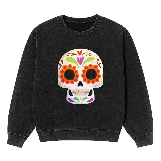 Day of the Dead Dia De Los Muertos Skull Gift Mineral Wash Sweatshirts