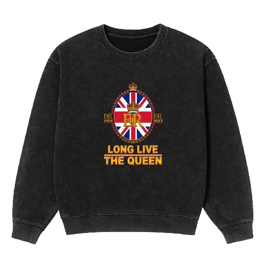 Queen Elizabeth II Rest in Peace Elizabeth Mineral Wash Sweatshirts