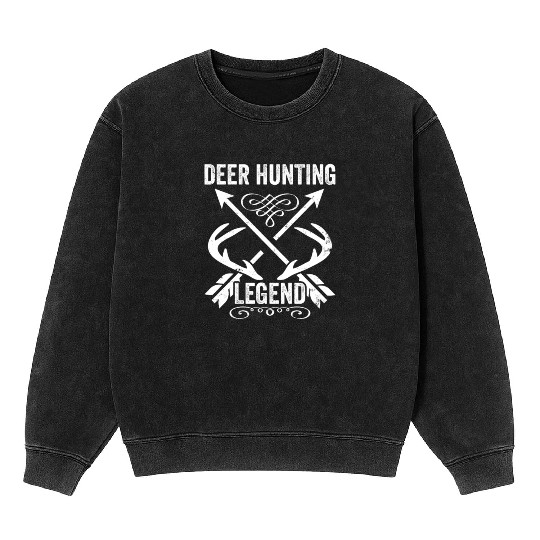 Deer Hunting Legend Mineral Wash Sweatshirts