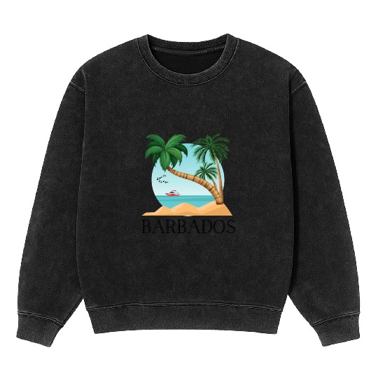 Barbados,Show you love for Barbados Mineral Wash Sweatshirts