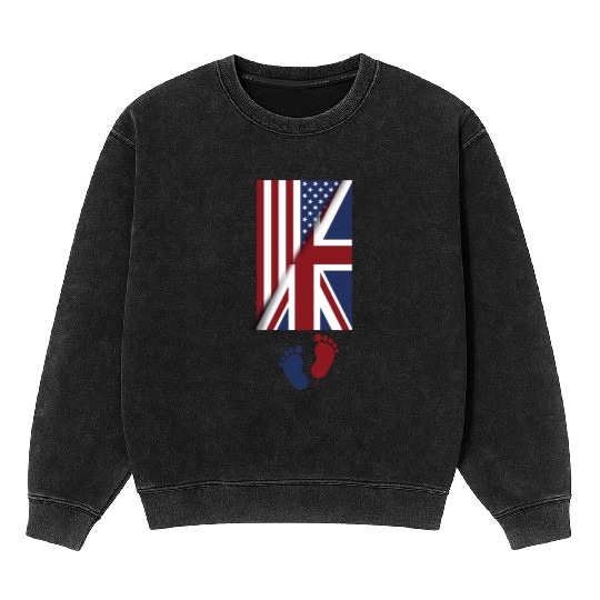 American Union Jack Flag Baby american union jack Mineral Wash Sweatshirts