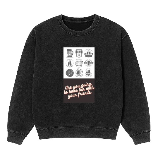 chill Rum with your friends Mineral Wash Sweatshirts
