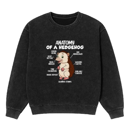 Anatomy Of A Hedgehog Mineral Wash Sweatshirts