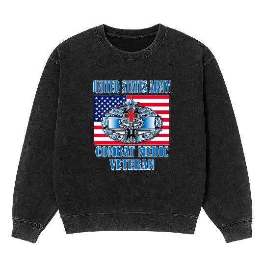 Combat Medic 2nd Award Memorable Us Mineral Wash Sweatshirts