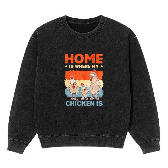 Chickens Home Farmer Chicken Mineral Wash Sweatshirts