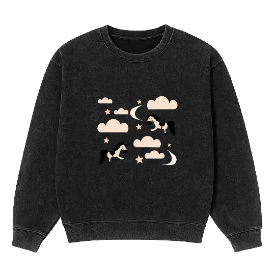 Unicorn rainbow Mineral Wash Sweatshirts