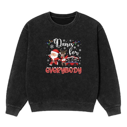 Great Dane Christmas Party Great Dane Xmas Gifts Mineral Wash Sweatshirts