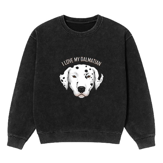 Dog Lover - I Love My Dalmatian Mineral Wash Sweatshirts