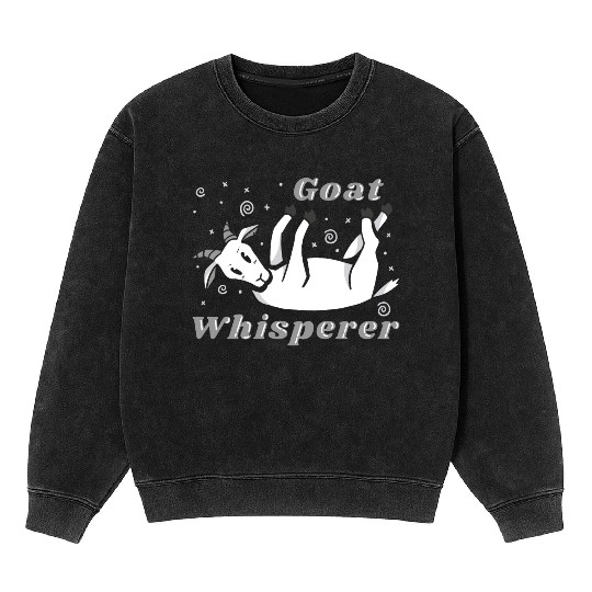 Goat Whisperer Goat Lover Mineral Wash Sweatshirts