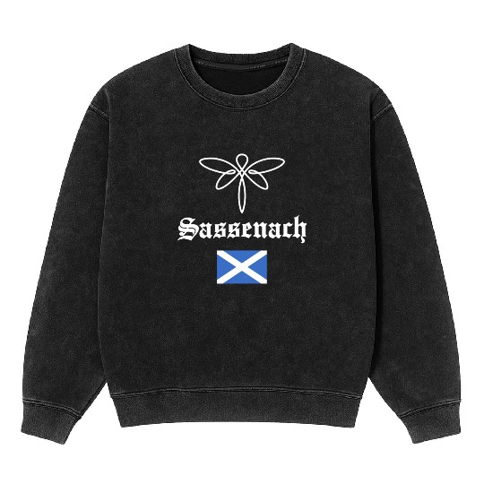 Sassenach Outlander Celtic Gaelic Dragonfly Mineral Wash Sweatshirts