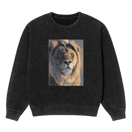 Lion King Of The Forest Mineral Wash Sweatshirts