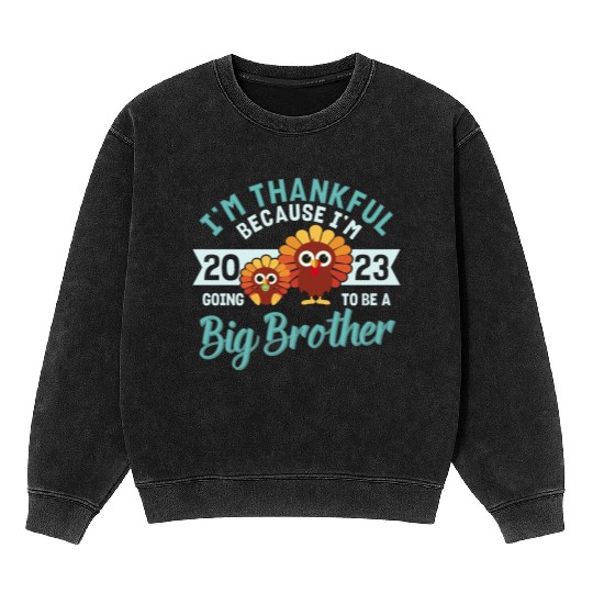 Big Brother 2023 Baby Thanksgiving Turkey Boys Mineral Wash Sweatshirts