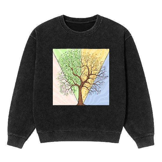 Four Seasons Trees Mineral Wash Sweatshirts