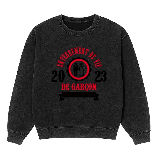 Bachelor Party 2023 - groom Game Over Wedding Mineral Wash Sweatshirts