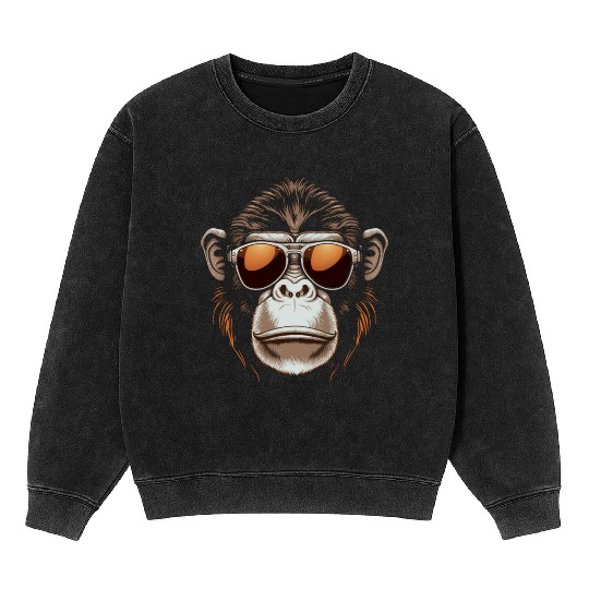 Monkey Face Mineral Wash Sweatshirts