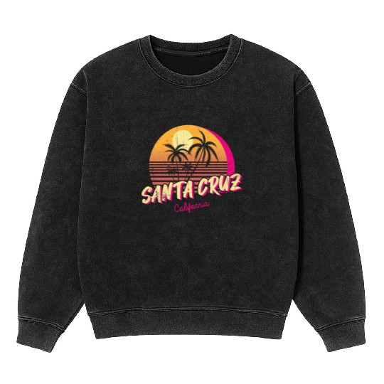 Retro Santa Cruz California Mineral Wash Sweatshirts