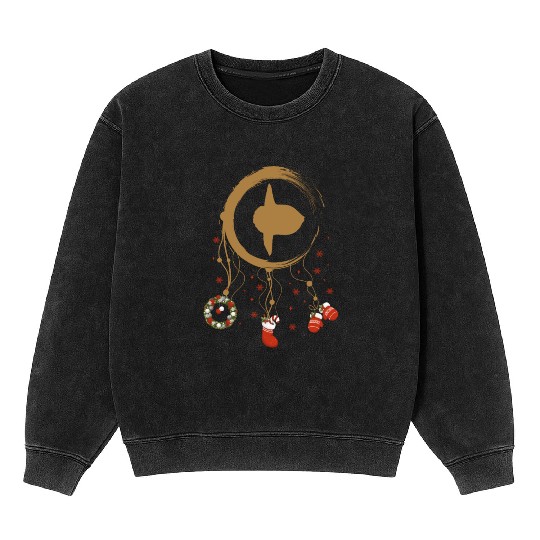Winter dreamcatcher Christmas Moonfish Mineral Wash Sweatshirts