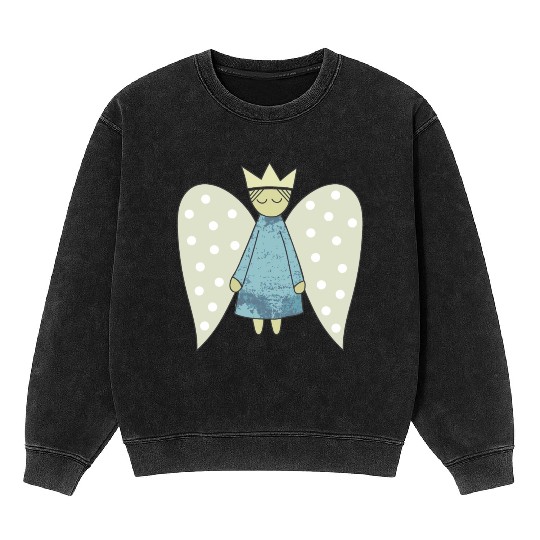 The Flight of the Christmas Angel Mineral Wash Sweatshirts