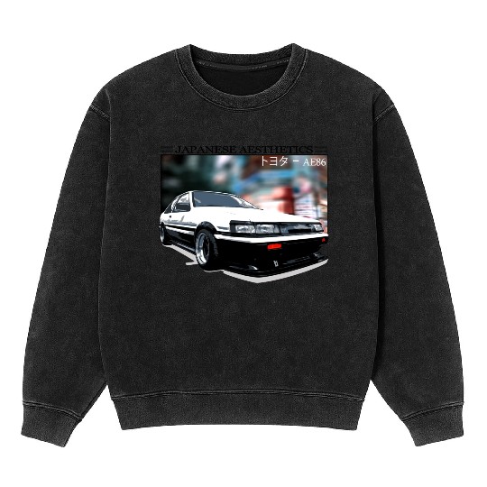 Classic japanese engine aesthetic City New Mineral Wash Sweatshirts