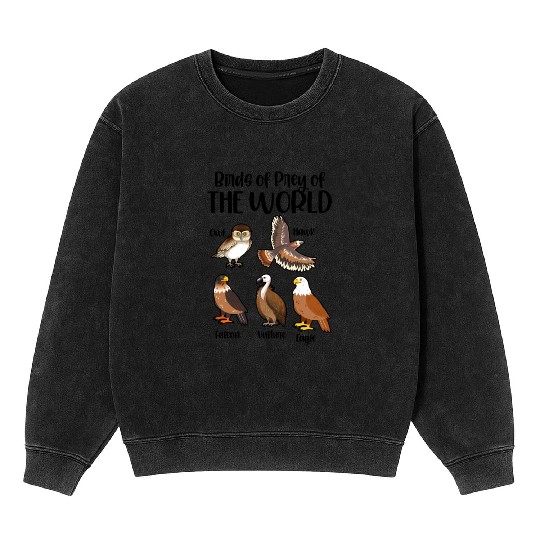 Birds of Prey Of The World Mineral Wash Sweatshirts