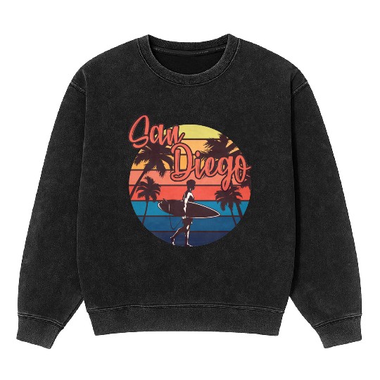 San Diego Surf Mineral Wash Sweatshirts