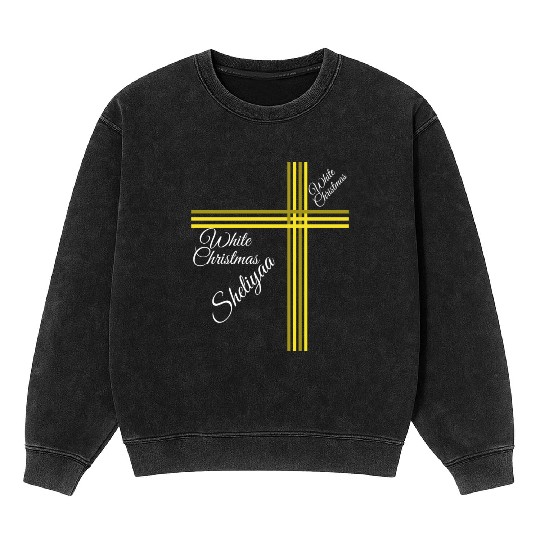 White Christmas Sheliyaa Mineral Wash Sweatshirts