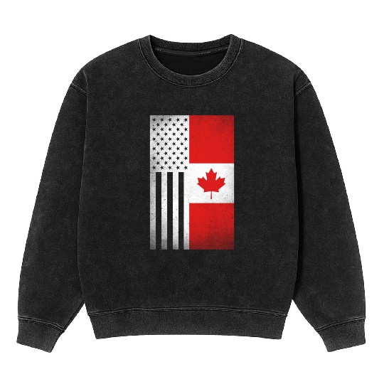 Canada Design for proud Canadian Americans Mineral Wash Sweatshirts