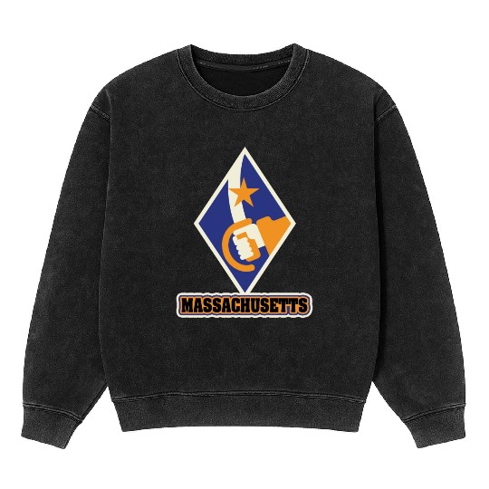 US States MASSACHUSETTS Mineral Wash Sweatshirts