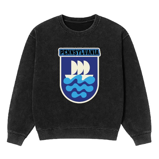 US States PENNSYLVANIA Mineral Wash Sweatshirts