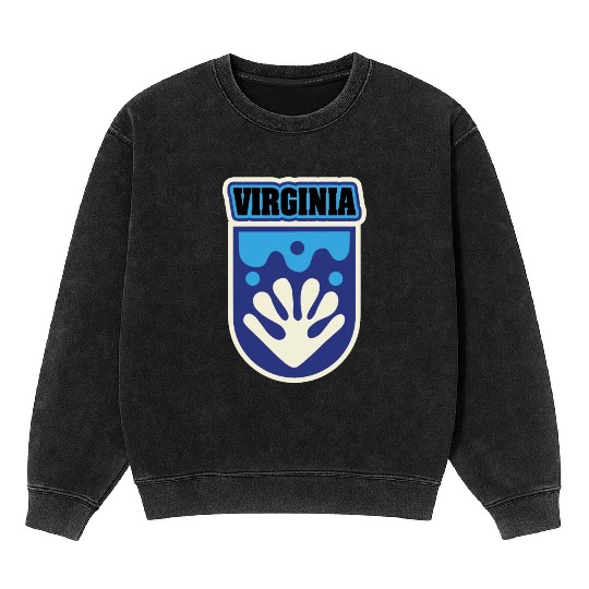 US States VIRGINIA Mineral Wash Sweatshirts