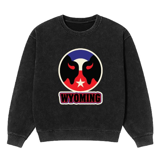 US States WYOMING Mineral Wash Sweatshirts