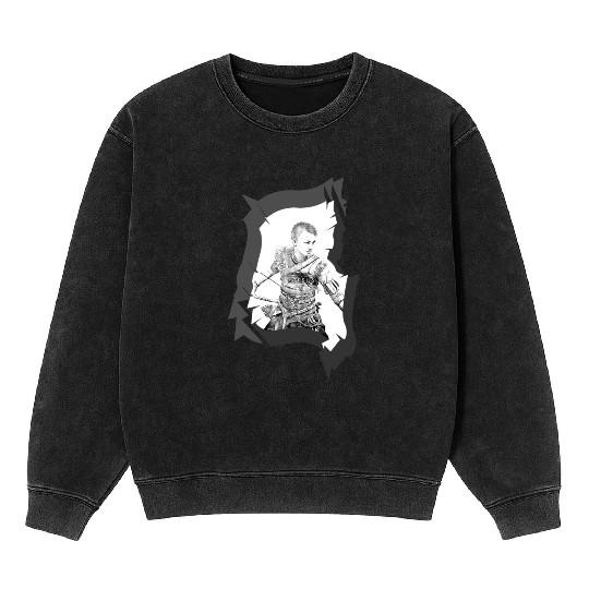 Son kratos,god of war. PS 4 Mineral Wash Sweatshirts