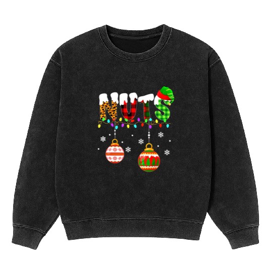 Funny Chest Nuts Couples Christmas Chestnuts Xmas Mineral Wash Sweatshirts