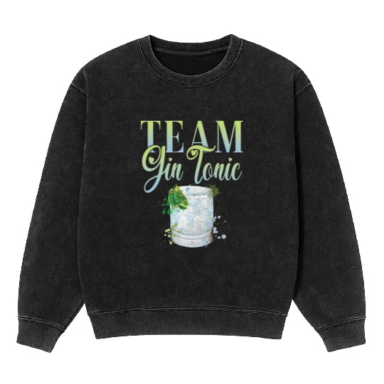 Team Gin Tonic Cocktail for Bartender Mineral Wash Sweatshirts