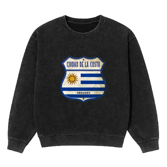 Ciudad de la Costa Uruguay Vintage Design Mineral Wash Sweatshirts
