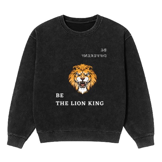 BE DIFFERENT-BE THE LION KING Mineral Wash Sweatshirts