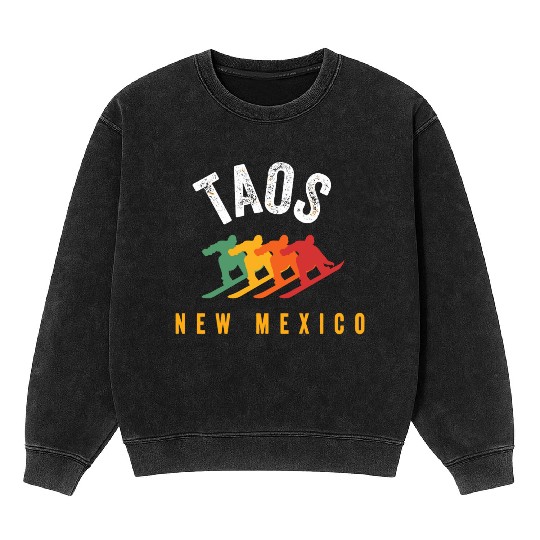 Vintage Taos Nm Us New Mexico Ski Snowboard Mounta Mineral Wash Sweatshirts